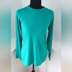 M ZYIA Fitted Mesh Long Sleeve Top